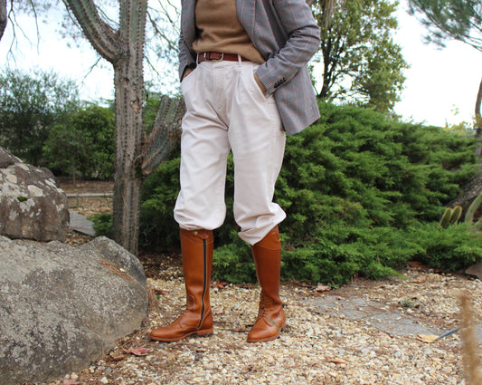 Bottes équitation à lacets camel CADIZ
