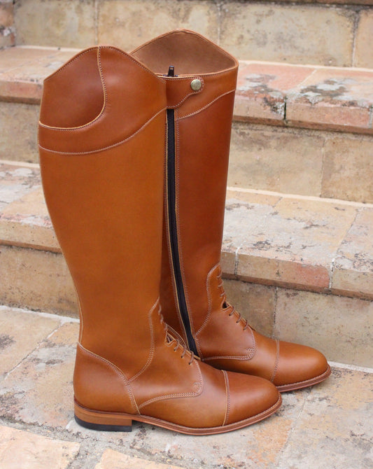 Bottes équitation à lacets camel CADIZ