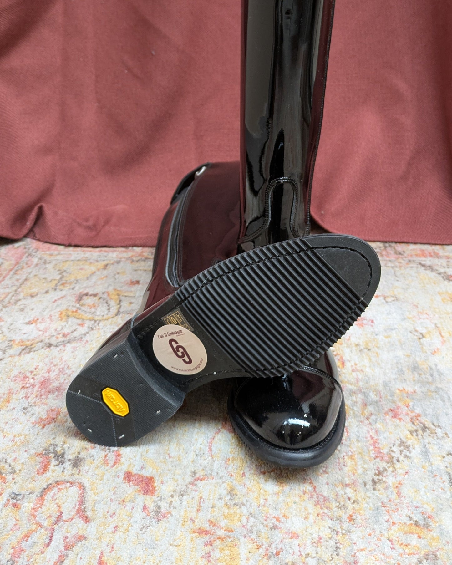 Bottes d'équitation cuir vernis HUELVA