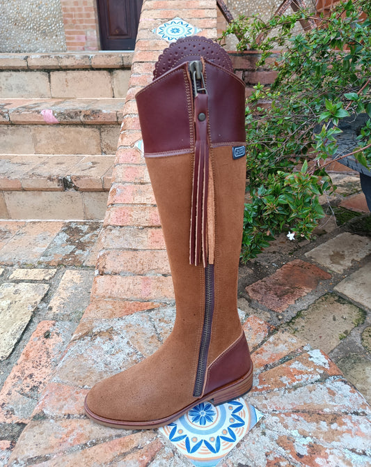 Bottes dressage daim camel GRANADA