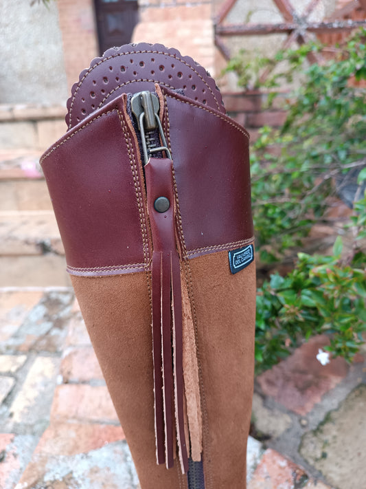 Bottes dressage daim camel GRANADA