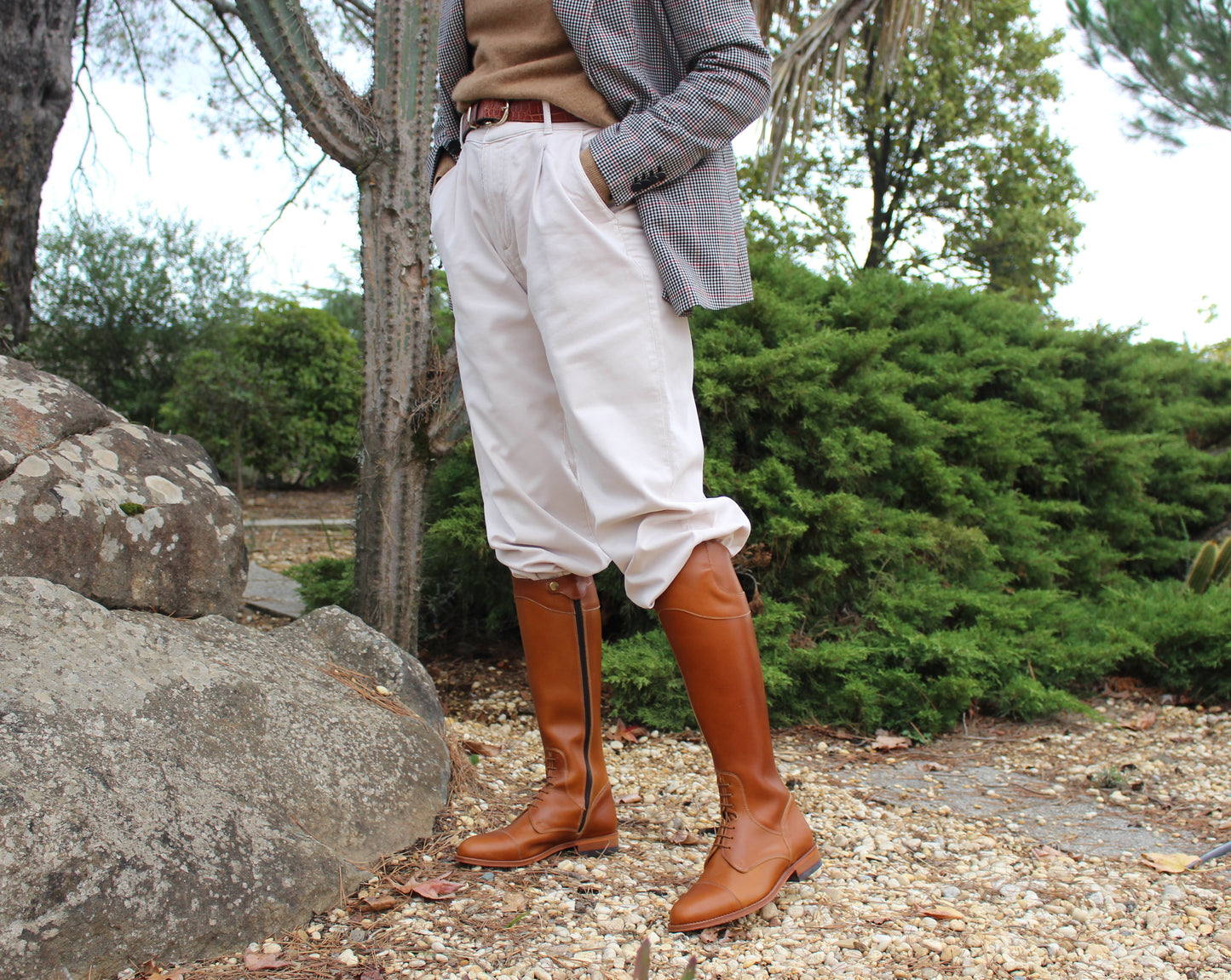 Bottes équitation à lacets camel CADIZ