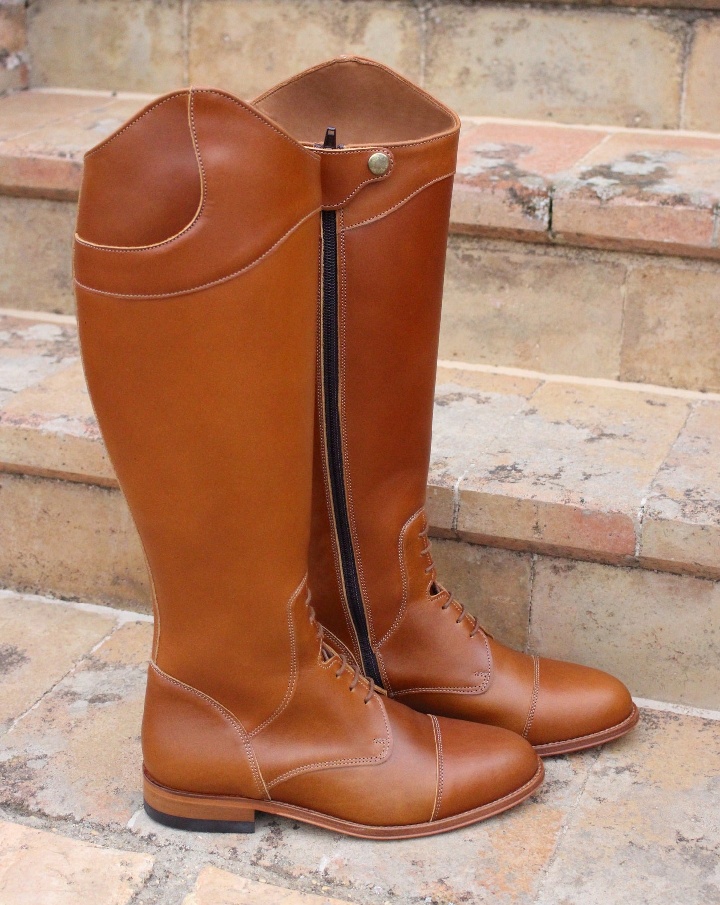Bottes équitation à lacets camel CADIZ