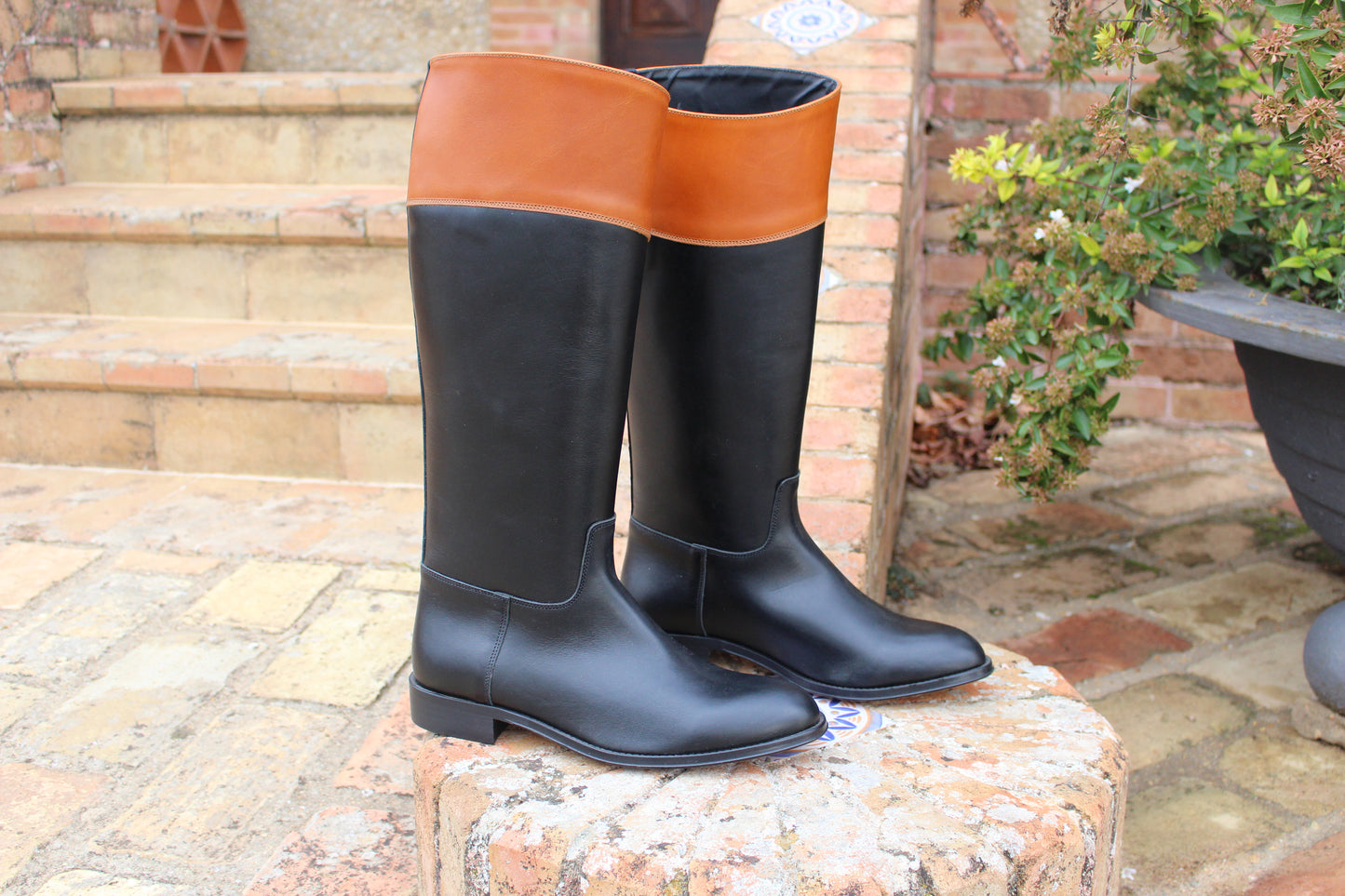 Bottes cavalières bicolor CORDOBA