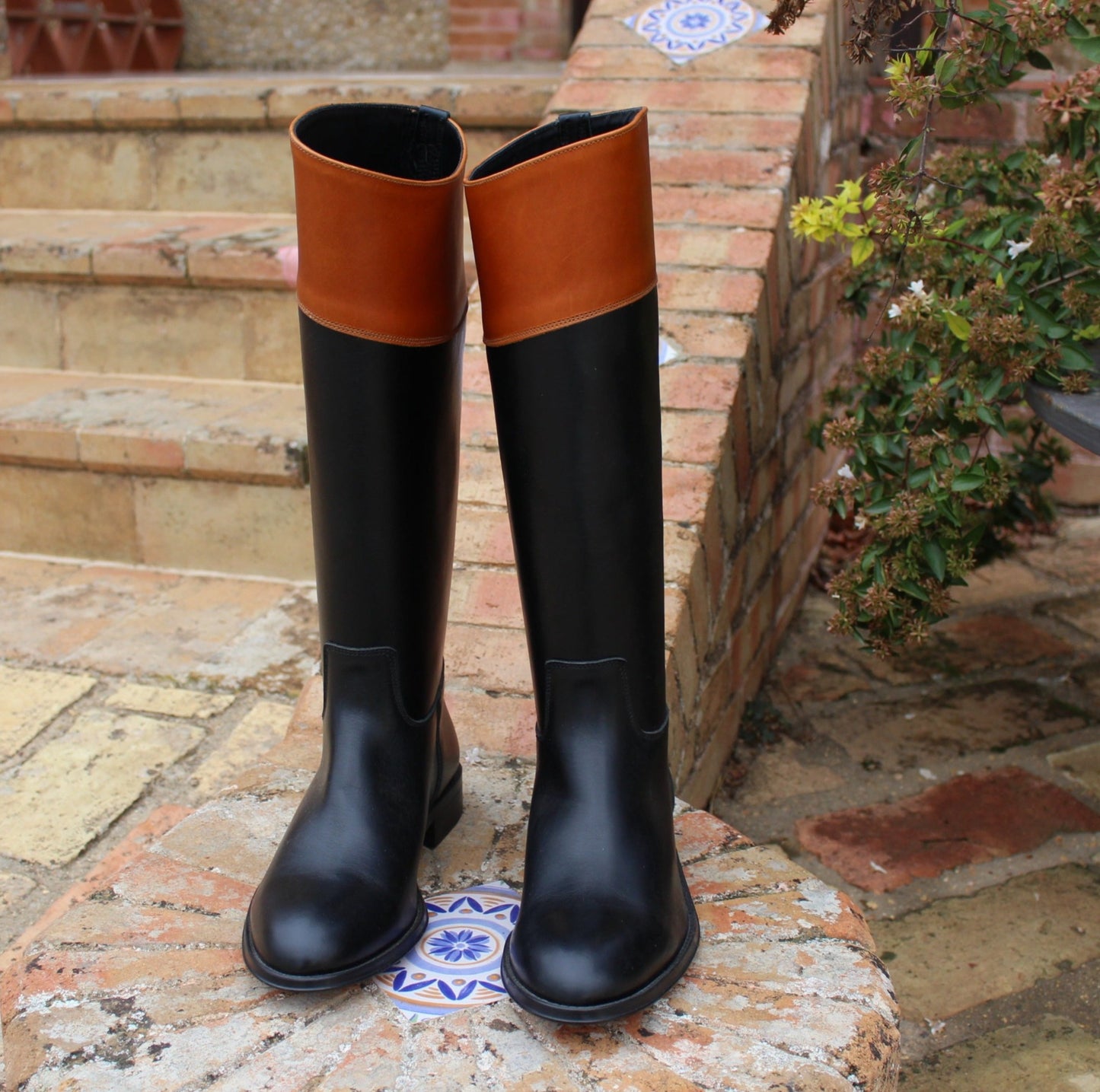 Bottes cavalières bicolor CORDOBA